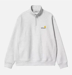 CARHARTT WIP Sweats & Polaires*American Script Half Zip Ash Heather