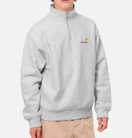 CARHARTT WIP Sweats & Polaires*American Script Half Zip Ash Heather