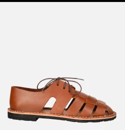 Homme STEVE MONO Sandales*Artisanal Sandal Shoe 10/05 Chocolate