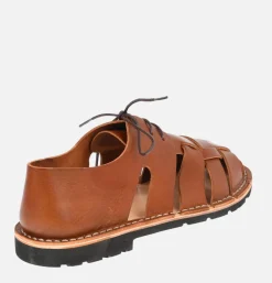 Homme STEVE MONO Sandales*Artisanal Sandal Shoe 10/05 Chocolate