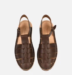 Homme STEVE MONO Sandales*Artisanal Sandal Shoe 10/09 Chocolate