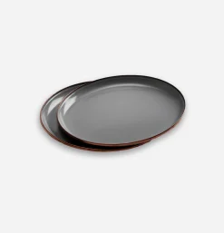 BAREBONES Outdoor*Assiettes Email Set x 2 Grey