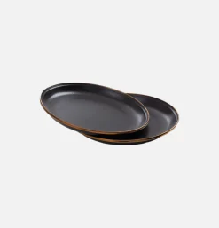 BAREBONES Outdoor*Assiettes Email X 2 Slate Charcoa