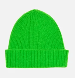 ROBERT MACKIE Gants • Bonnets • Echarpes*Bonnet Barra Fluo Neon Green
