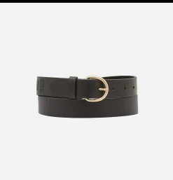 IL BISONTE Ceintures*Ceinture Cowhide Noire