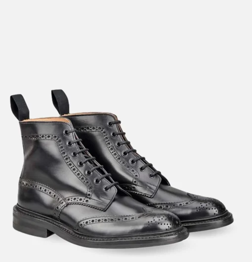 Homme TRICKERS Bottes*Chaussures Stow Black