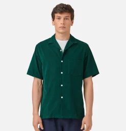 PORTUGUESE FLANNEL Chemises*Chemise Cord Camp Collar Green