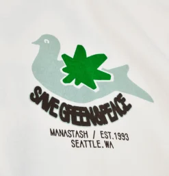 MANASTASH T-shirts*Citee Pigeon Tee White