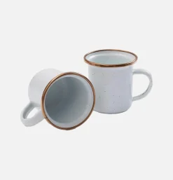 BAREBONES Outdoor*Enamel Cup Set X 2 Egg Shell