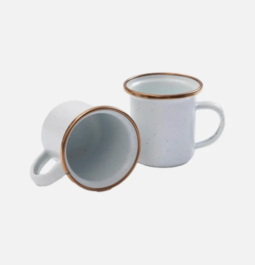 BAREBONES Outdoor*Enamel Cup Set X 2 Egg Shell