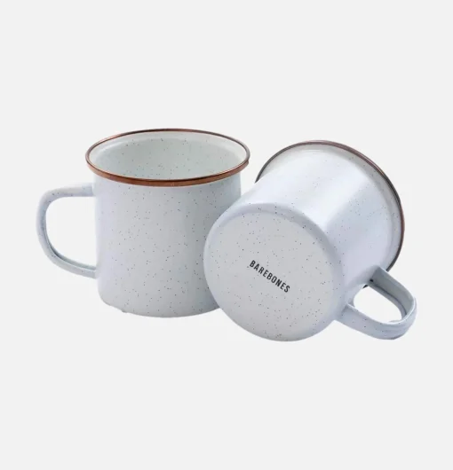 BAREBONES Outdoor*Enamel Cup Set X 2 Egg Shell