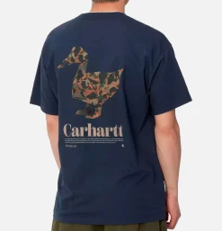 CARHARTT WIP T-shirts*Fold Duck Tee Air Force Blue
