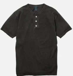 GOOD ON T-shirts*Henley Tee Black