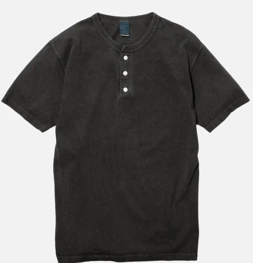 GOOD ON T-shirts*Henley Tee Black