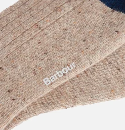 Homme BARBOUR Chaussettes*Houghton Socks Stone/navy