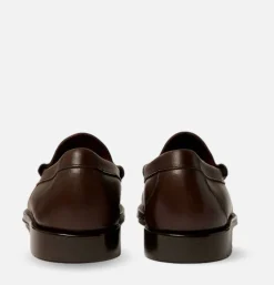 Homme G.H. BASS Mocassins*Larson Penny Loafers Soft Chocolate Leather