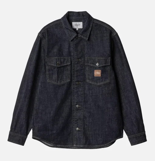 CARHARTT WIP Chemises*Lincoln Shirt Blue Rinsed