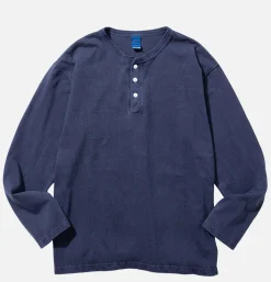 GOOD ON T-shirts*Ls Henley Tee Navy