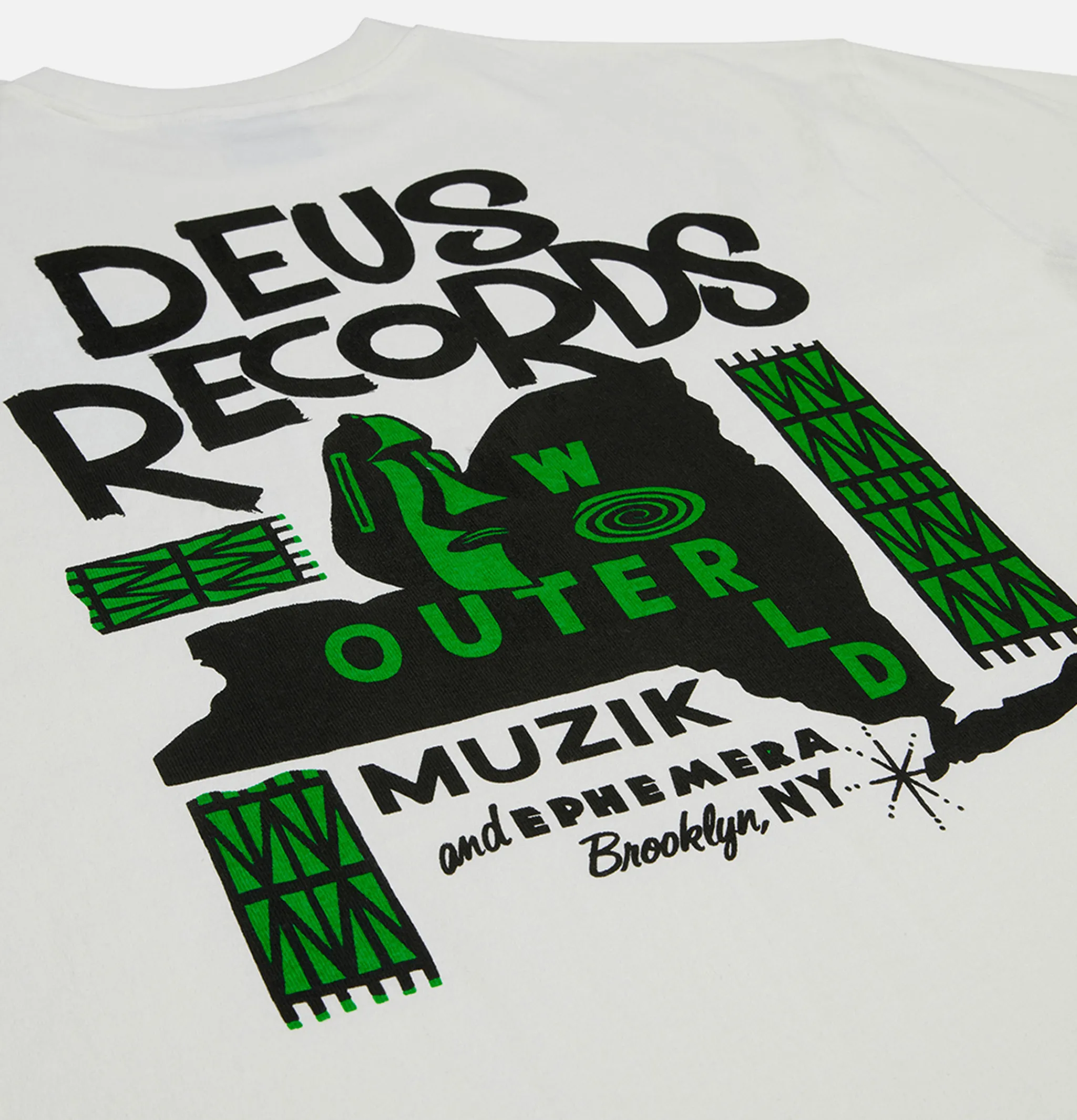 DEUS T-shirts*Outerworld Tee Vintage White