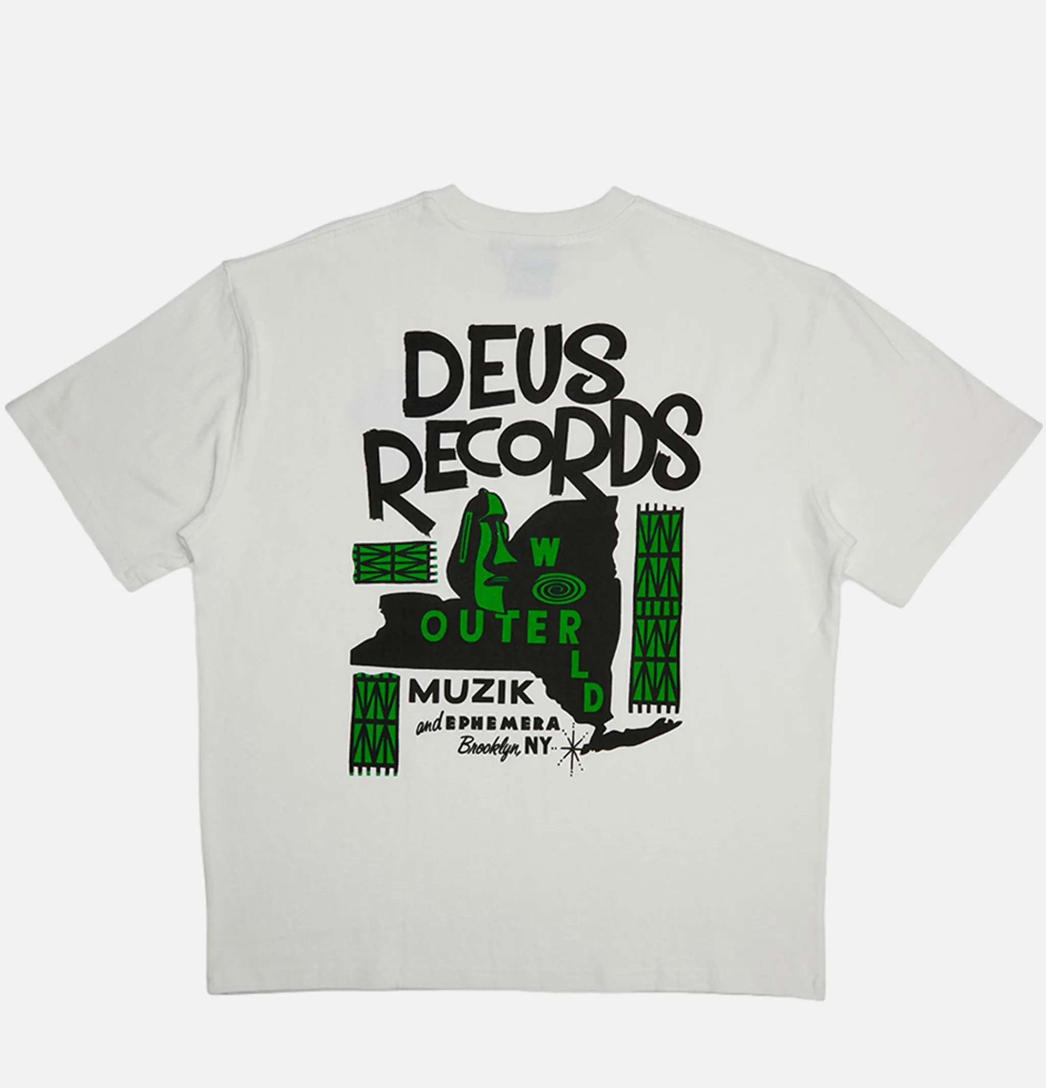 DEUS T-shirts*Outerworld Tee Vintage White