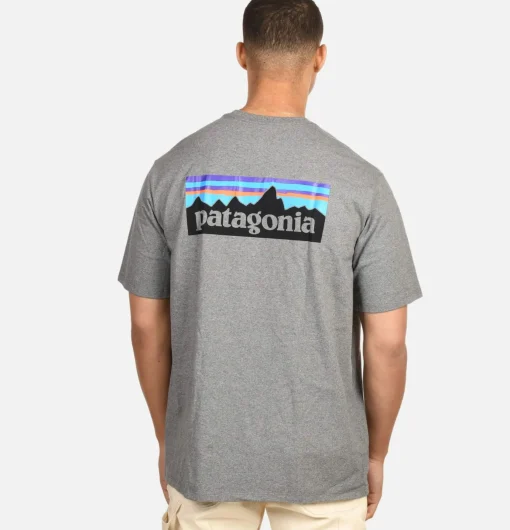 PATAGONIA T-shirts*P-6 Logo T-shirt Gravel Heather