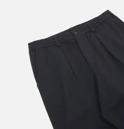 UNIVERSAL WORKS Chinos*Pantalon Double Pleated Black