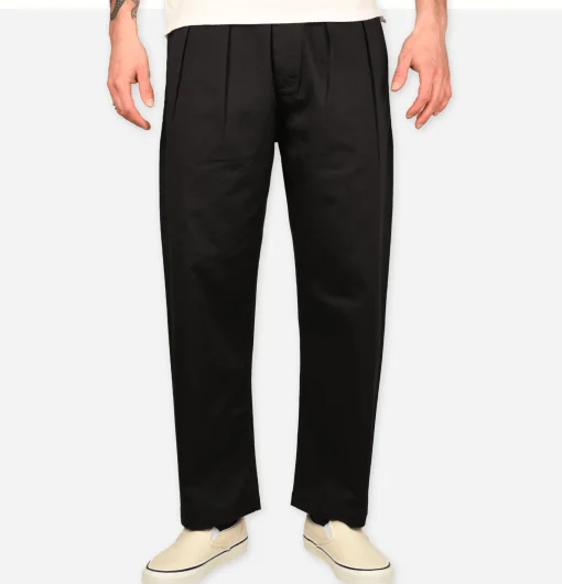 UNIVERSAL WORKS Chinos*Pantalon Double Pleated Black