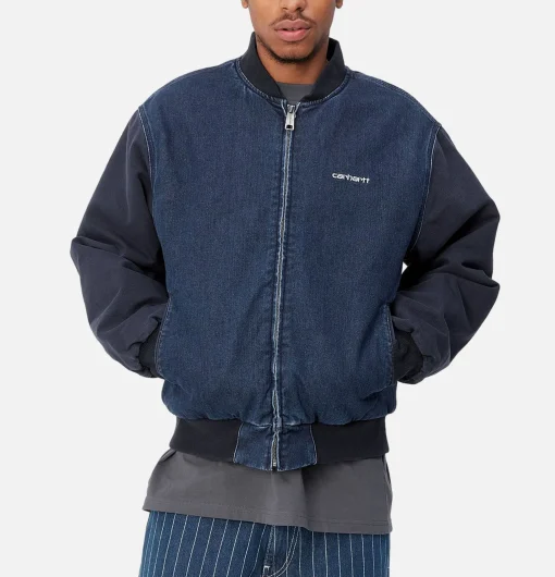 CARHARTT WIP Vestes*Paxon Bomber Navy Stone Washed