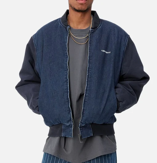 CARHARTT WIP Vestes*Paxon Bomber Navy Stone Washed