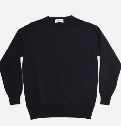 WILLIAM LOCKIE Pulls & Cardigans*Pull Col Rond Navy
