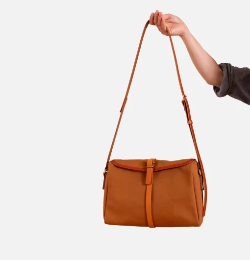 SOUTHERN FIELD INDUSTRIES Sacs Bandoulière*Sac Satchel Persimmon & Tan