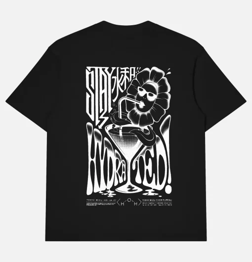 EDWIN T-shirts*Stay Hydrated Tee Noir