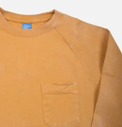 GOOD ON T-shirts*Vintage Dye Ls Raglan Pocket Moutarde
