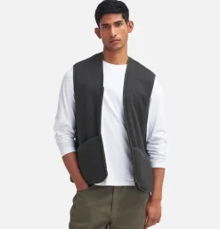 BARBOUR Vestes*Warm Pile Waiscoat Zip Sage