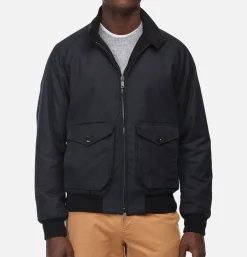 BARACUTA Vestes*Waxed G9 Af Pocket Dark Navy