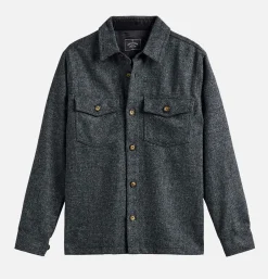 PORTUGUESE FLANNEL Chemises*Wool Field Over Shirt Grey