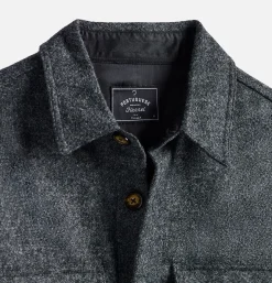 PORTUGUESE FLANNEL Chemises*Wool Field Over Shirt Grey