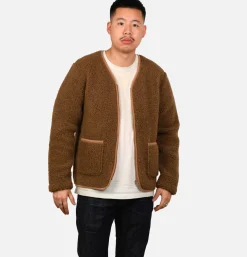 COLDBREAKER Sweats & Polaires*Zip Up Vee Cardigan Bark